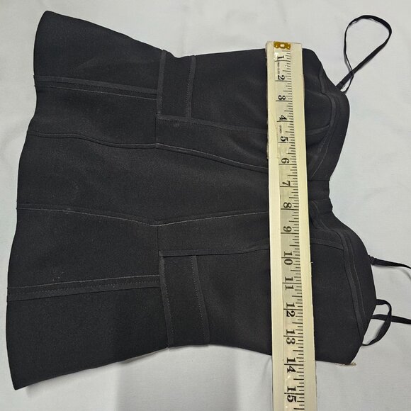 Alexander Wang Spaghetti Strap Bustier Top Women Size 4 Black Side Zip - Picture 9 of 12